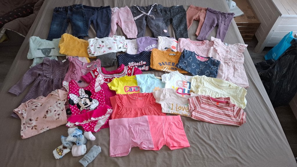 Pakket meisjeskleding maat 80 en 80/86 (29 items), Kinderen en Baby's, Ophalen, Gebruikt, Overige maten