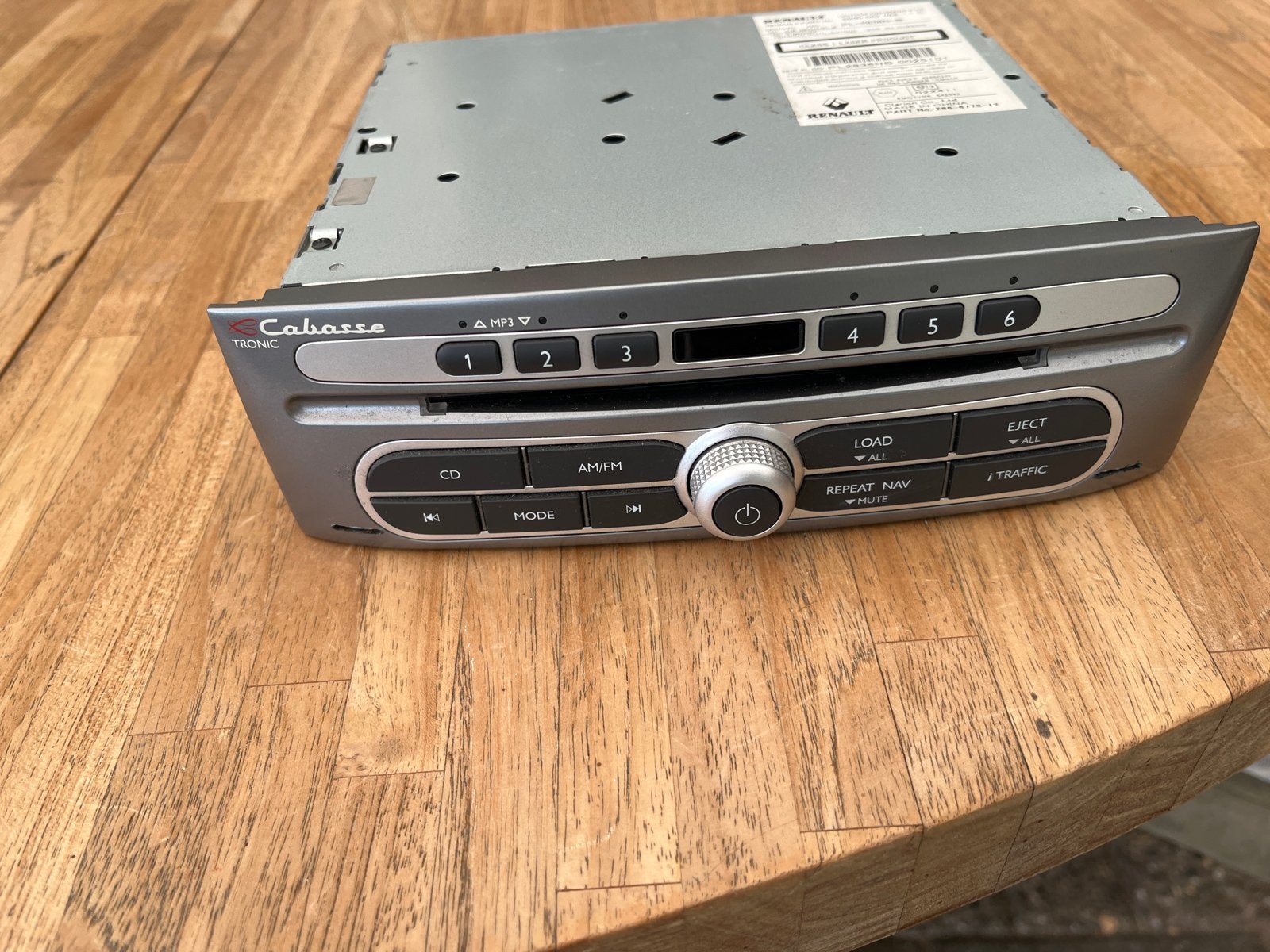 Renault Cabasse Tronic Autoradio CD Speler PL-2BRBN-B, Auto diversen, Autoradio's, Gebruikt, Ophalen of Verzenden