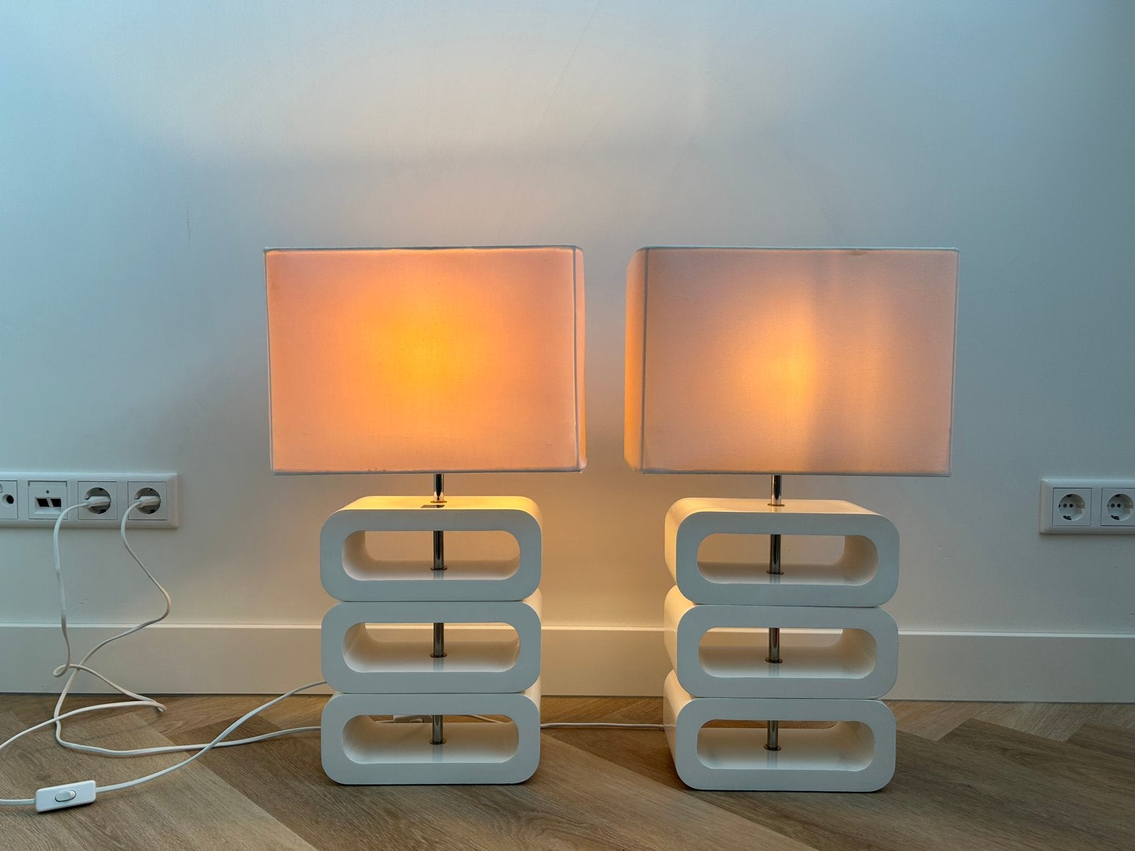 Lampen Jan des Bouvrie collectie 40W, Ophalen, Met schakelaar, Kunststof, Wit