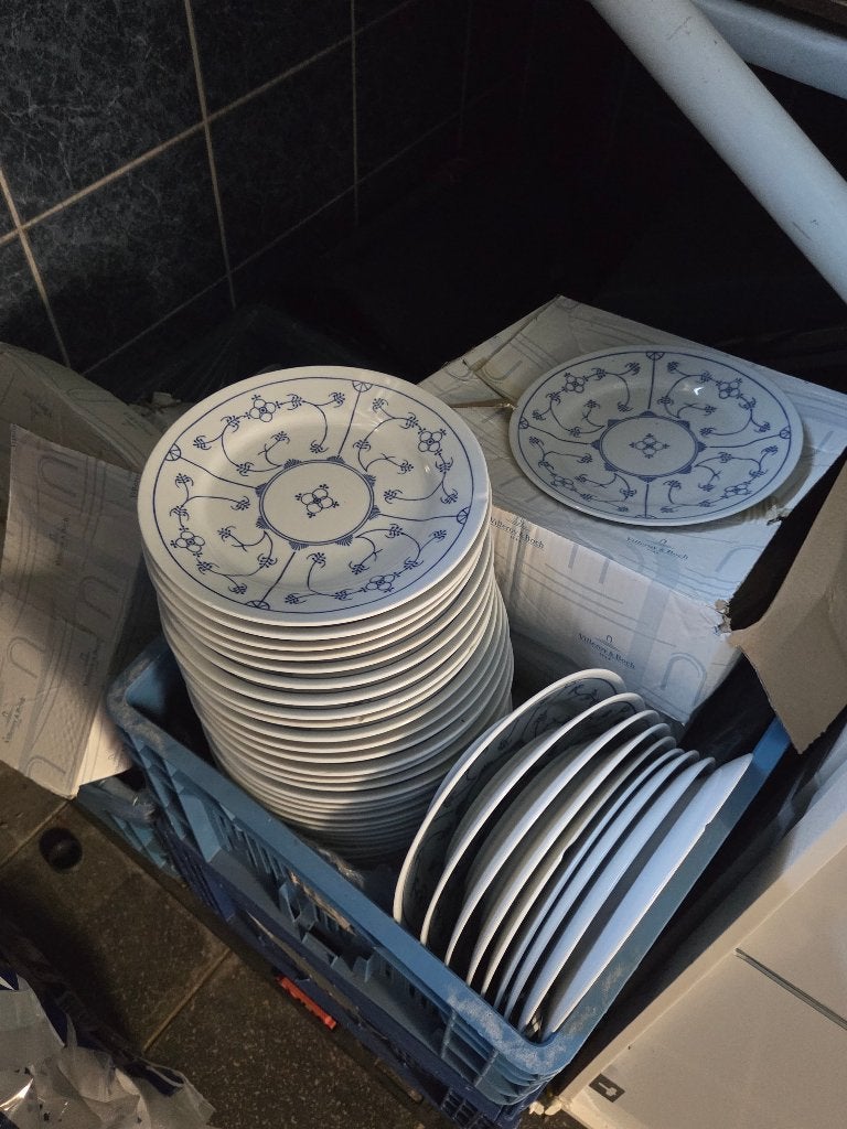 Grote partij Blau Saks - Jager servies in 1 koop, Ophalen, Gebruikt, Overige merken, Overige stijlen