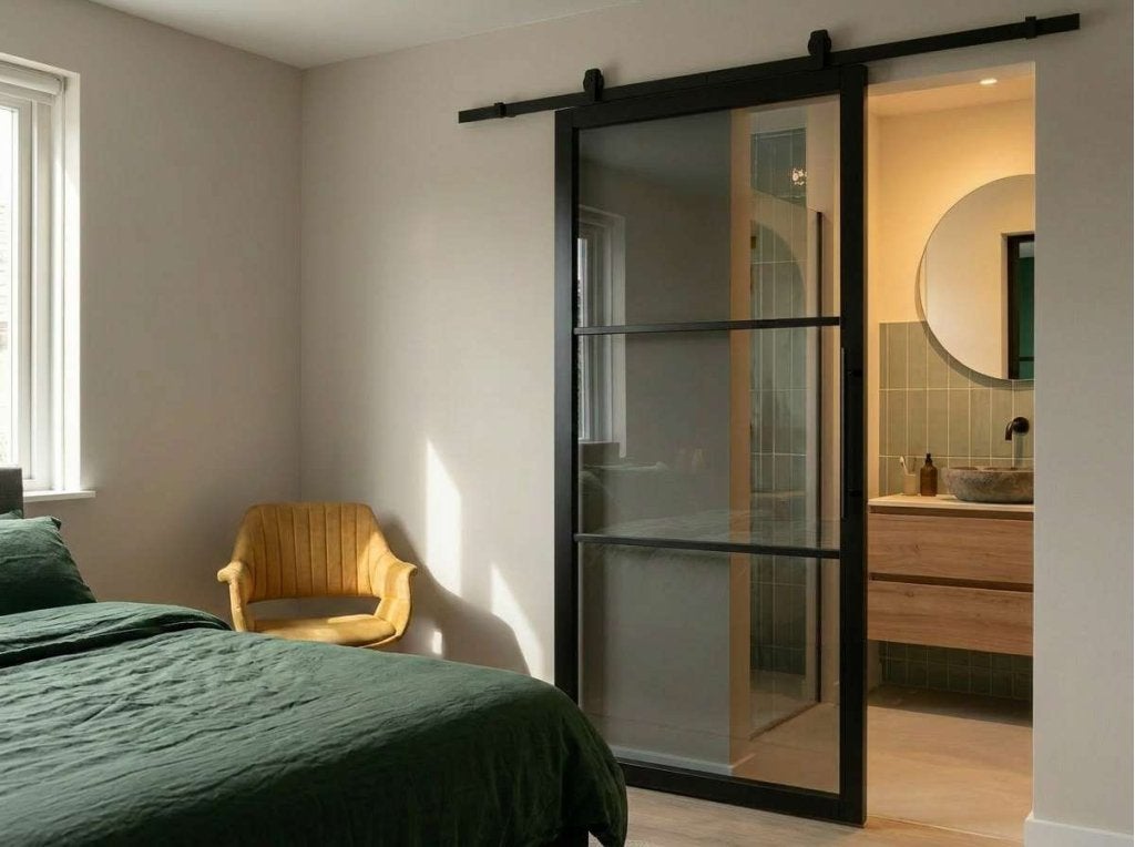 Staal look deuren met rookglas | Getint glas | Op voorraad, Doe-het-zelf en Verbouw, Deuren en Horren, 80 tot 100 cm, 215 cm of meer