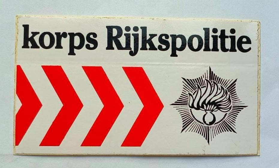 Sticker Korps Rijkspolitie, Ophalen of Verzenden, Nieuw, Bedrijf of Vereniging