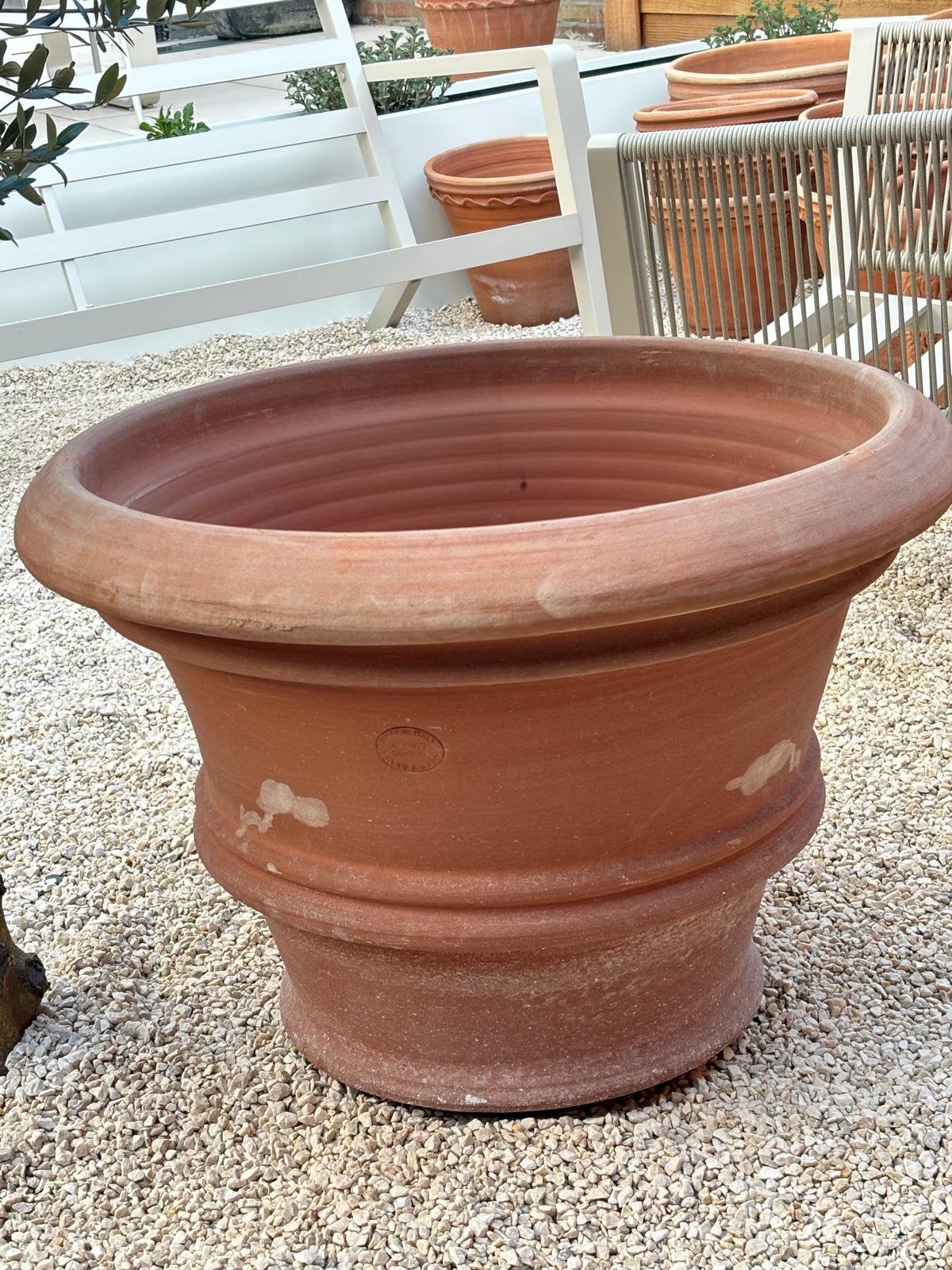 Handgemaakte Italiaanse terracotta pot | Collemancio, Ophalen, 40 cm of meer, Rond, Nieuw