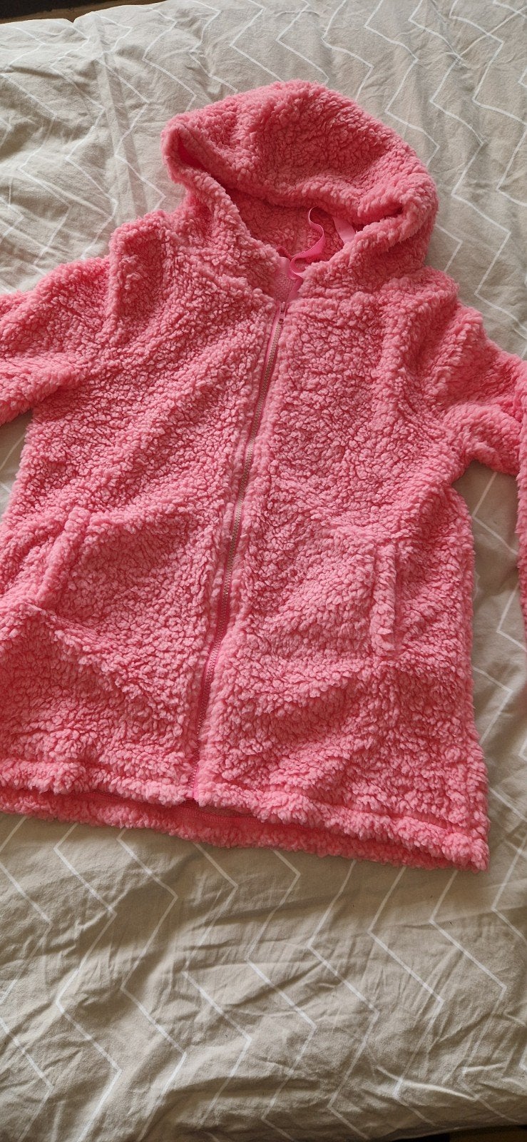 Roze teddy jasje met capuchon - Maat XXL, Maat 46/48 (XL) of groter, Ophalen of Verzenden, Onbekend, Roze