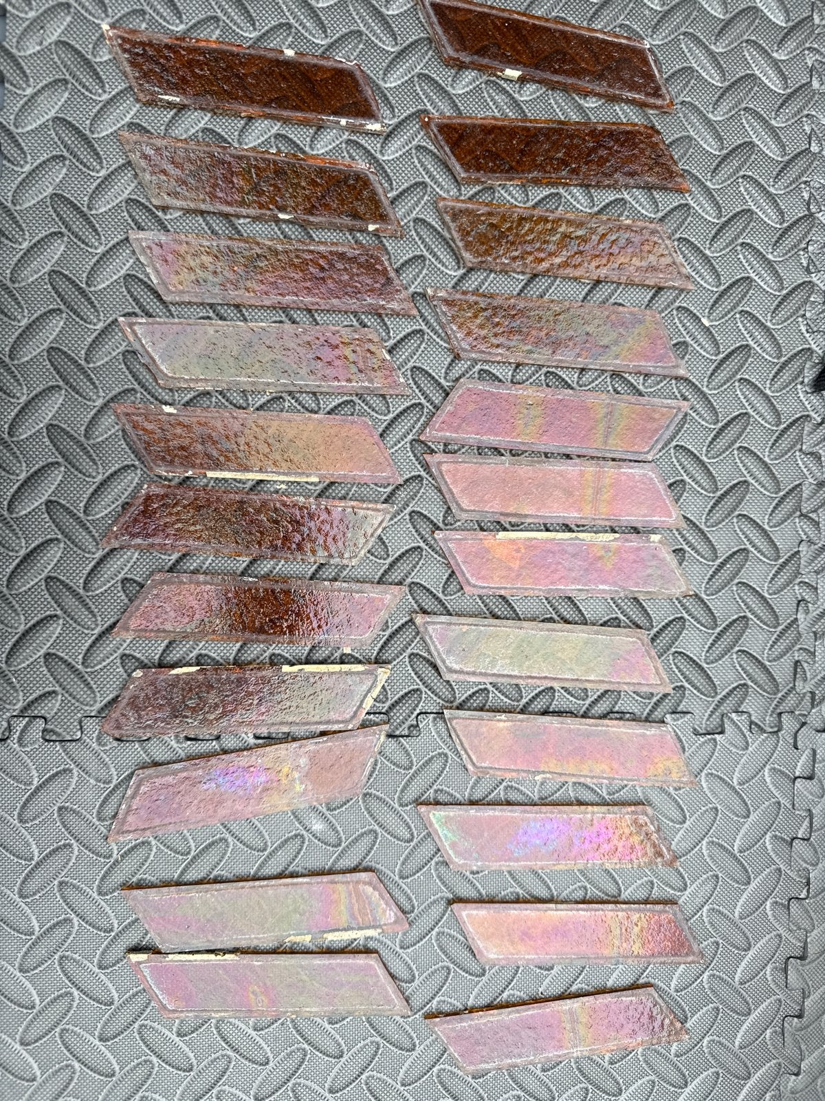 Uniek roze/oranje glas voor glas-in-lood, Ophalen of Verzenden