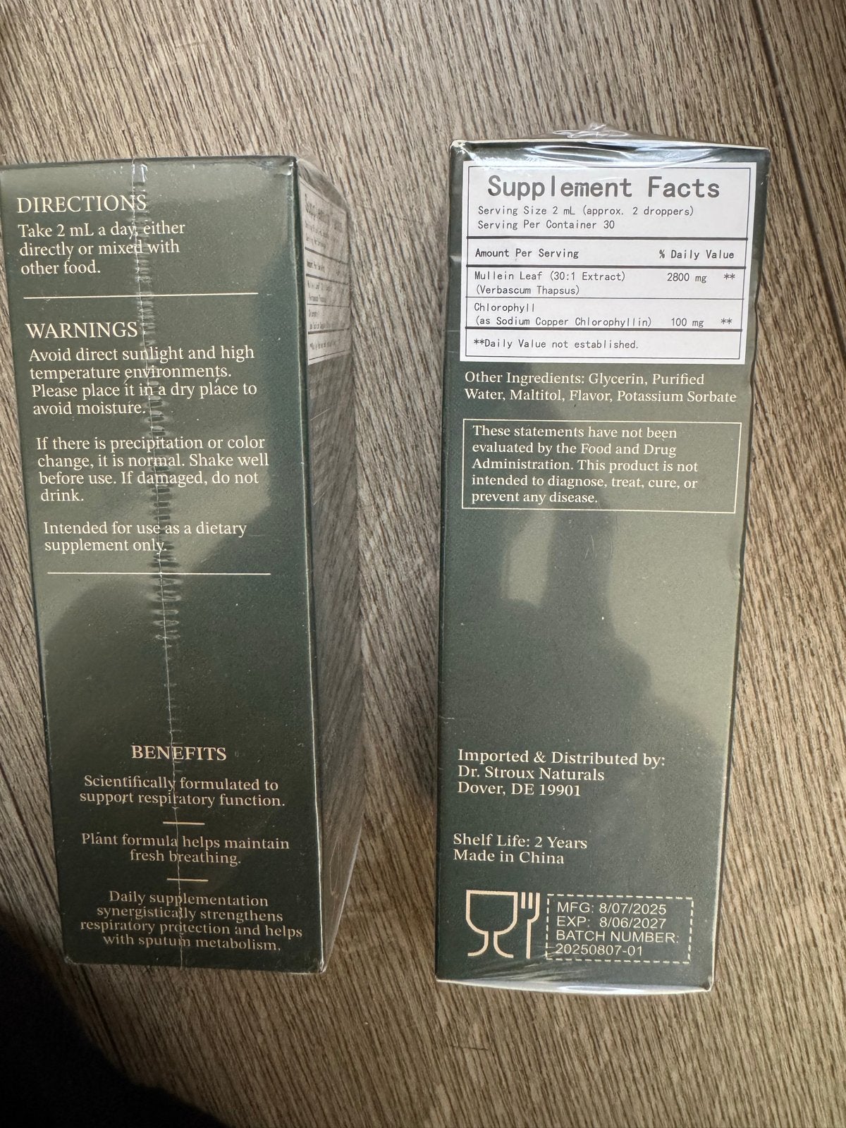 3x Dr. Stroux Naturals Mullein Leaf Extract Long Cleansing, Ophalen of Verzenden, Nieuw, Poeder of Drank