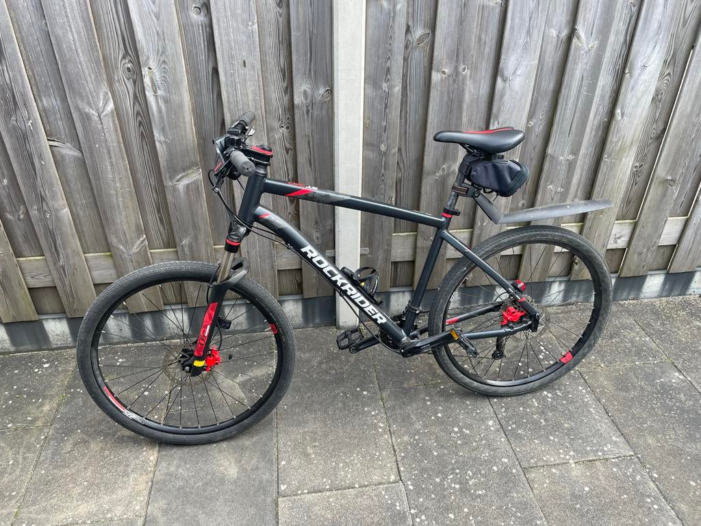 B'TWIN ROCKRIDER mountainbike 540 xl met extra set banden, Gebruikt, Hardtail, Heren, 53 tot 57 cm