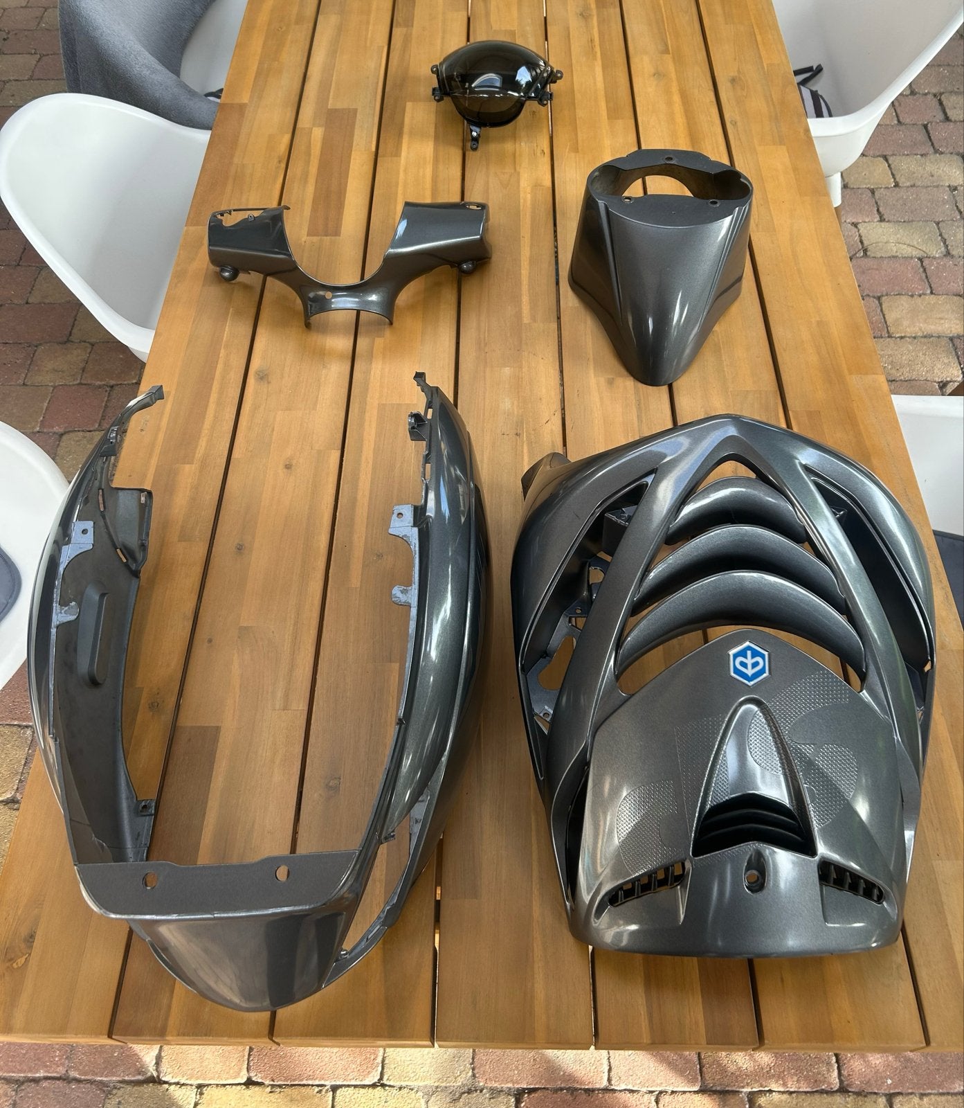 Kapset Piaggio Zip (lichte schade), Porsche agaat grijs, Ophalen, Gebruikt, Kap, Piaggio