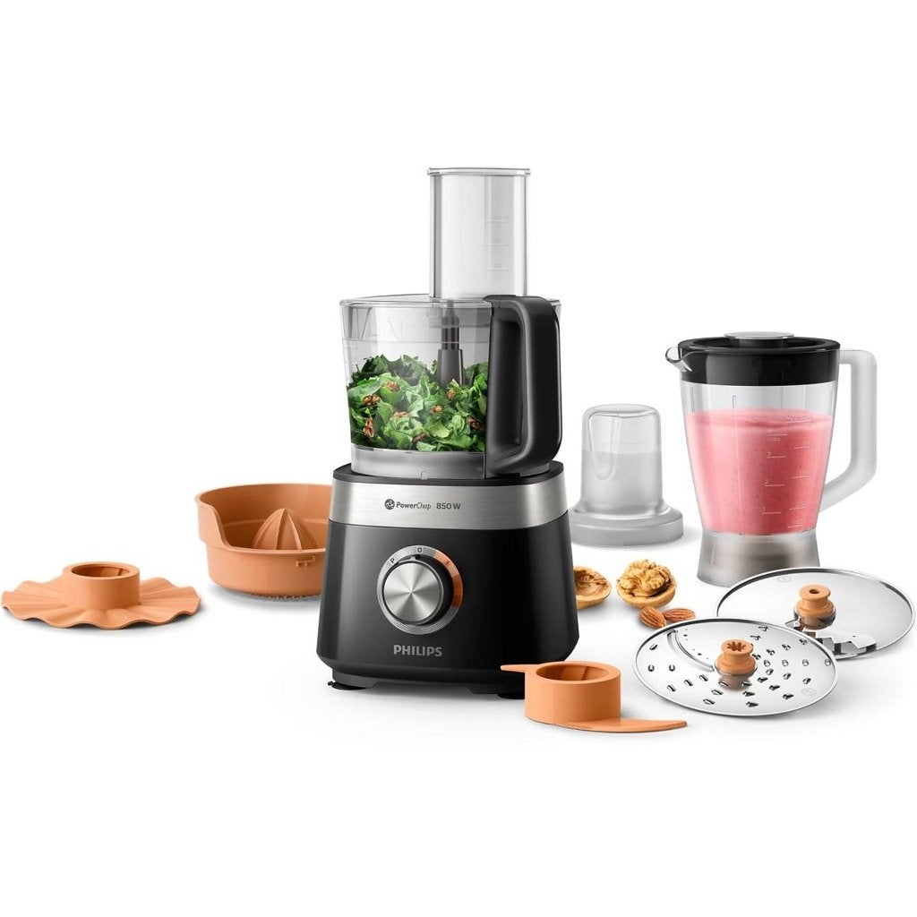 Compacte keukenmachine Philips, Ophalen, 1 tot 2 liter, 3 snelheden of meer, Zo goed als nieuw