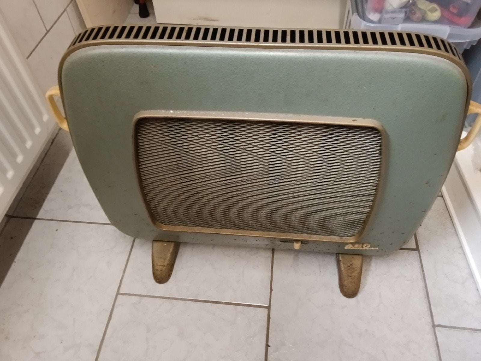 Vintage AEG kachel - poetsbeurt nodig, oppervlakkig roest, Ophalen