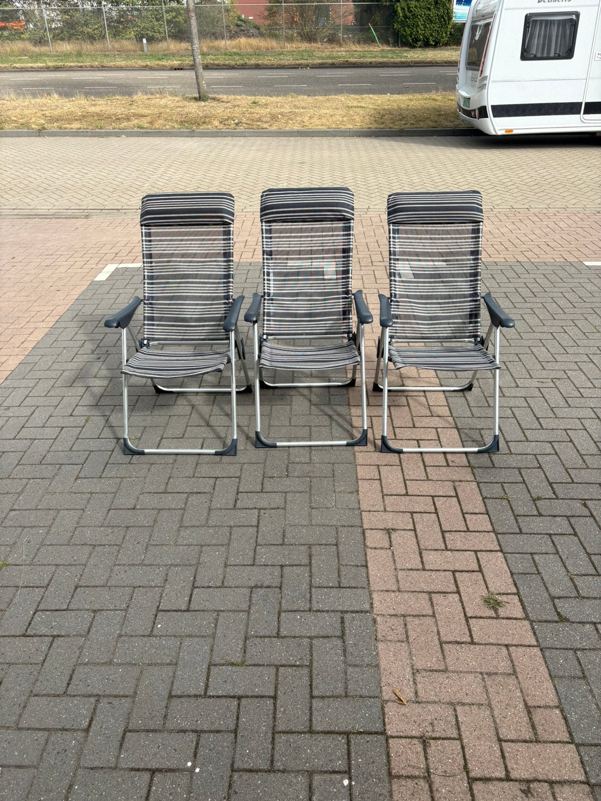 3 campeer stoelen, Ophalen of Verzenden, Zo goed als nieuw