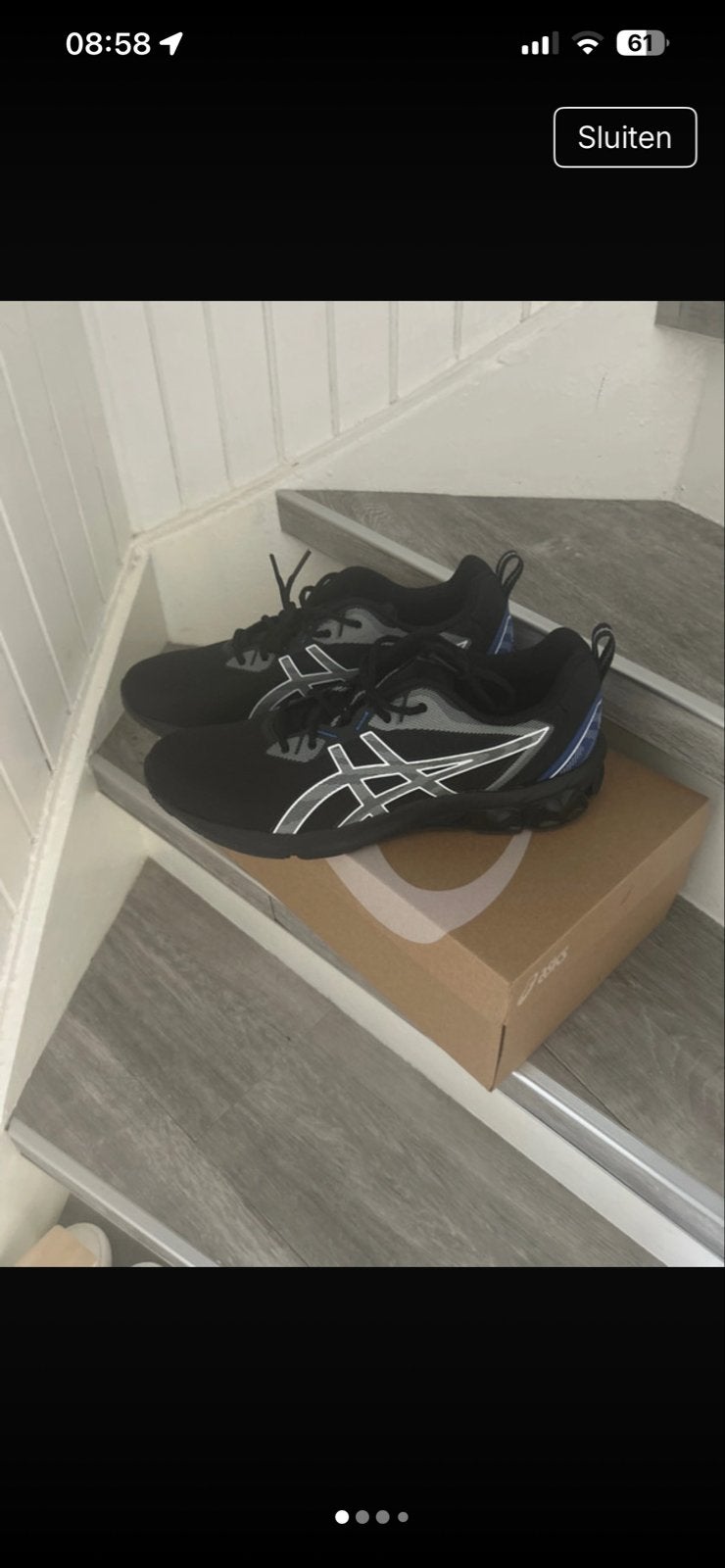 ASICS Gel-Quantum 360 VII Sneakers - Zwart/Blauw, Ophalen of Verzenden, Nieuw, Zwart, Sneakers of Gympen