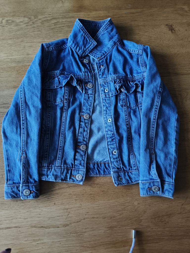 Spijkerjas maat 116, Meisje, MNG, Ophalen of Verzenden, Zo goed als nieuw