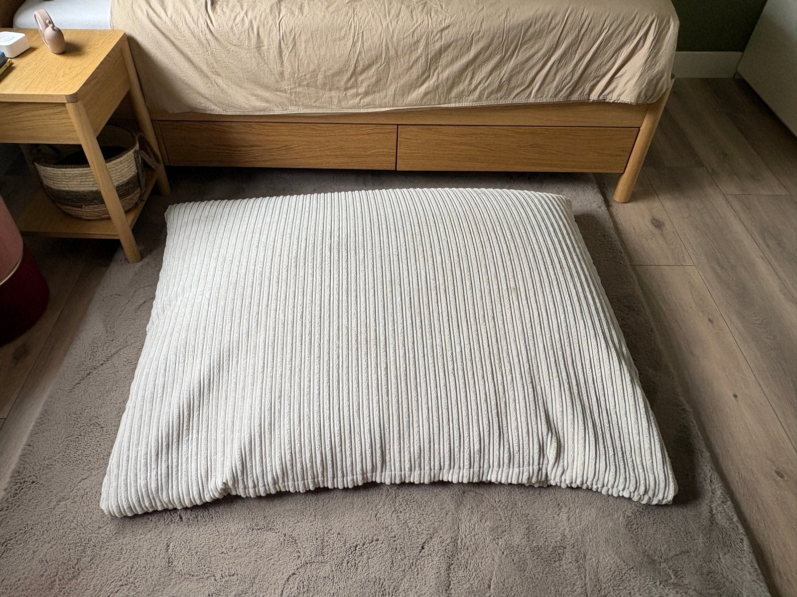 Loungepug zitzak - Zo goed als nieuw big bertha, Ophalen, Zo goed als nieuw, Beige, Zitzak