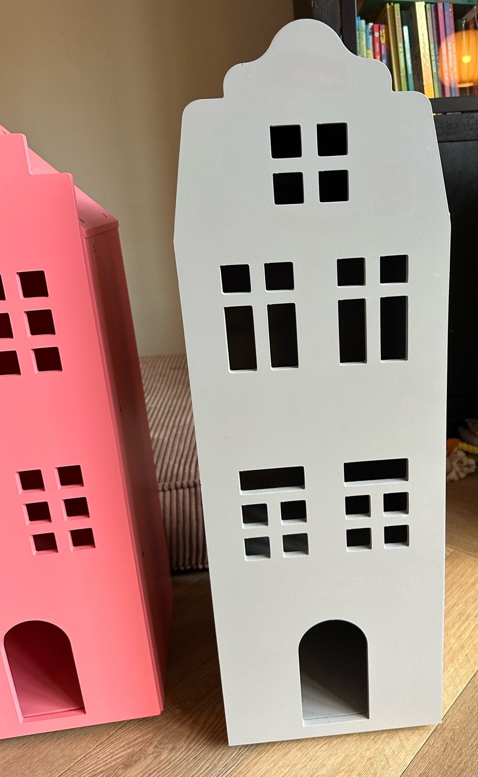 HEMA Grachtenpand Poppenhuis - Grijs, Ophalen, Zo goed als nieuw, Poppenhuis
