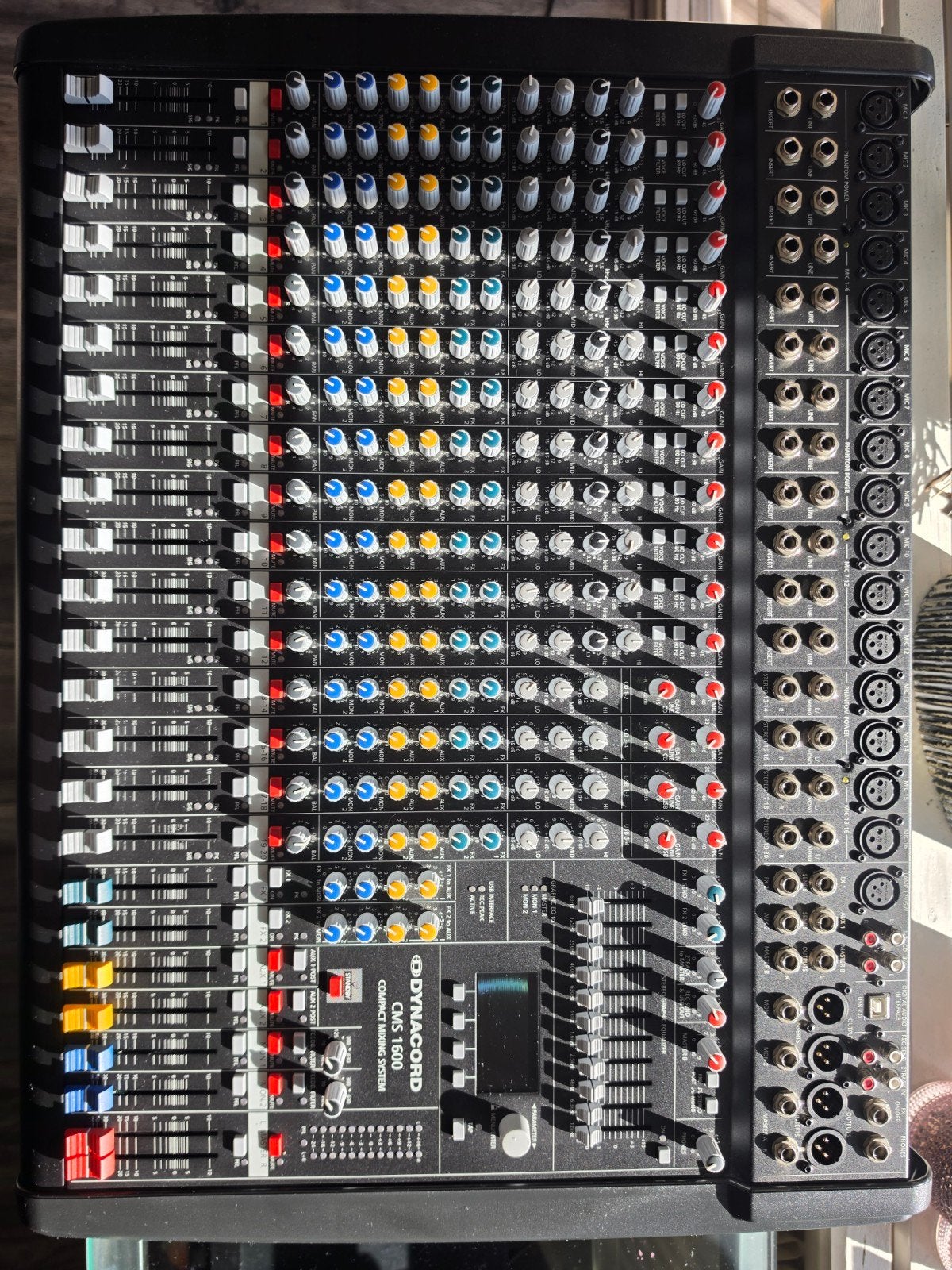 Dynacord CMS 1600 3 Compact Mengpaneel met Koffer, Ophalen of Verzenden, Gebruikt, 20 kanalen of meer, Microfooningang