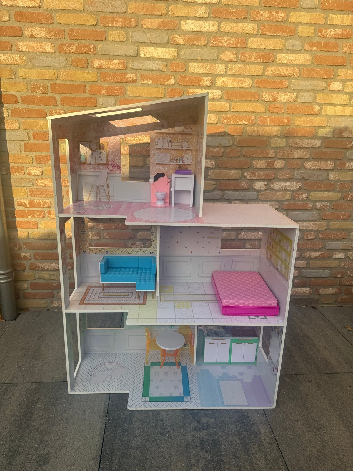 Rainbow High Color & Play 3-Story Doll House, Ophalen, Zo goed als nieuw, Poppenhuis
