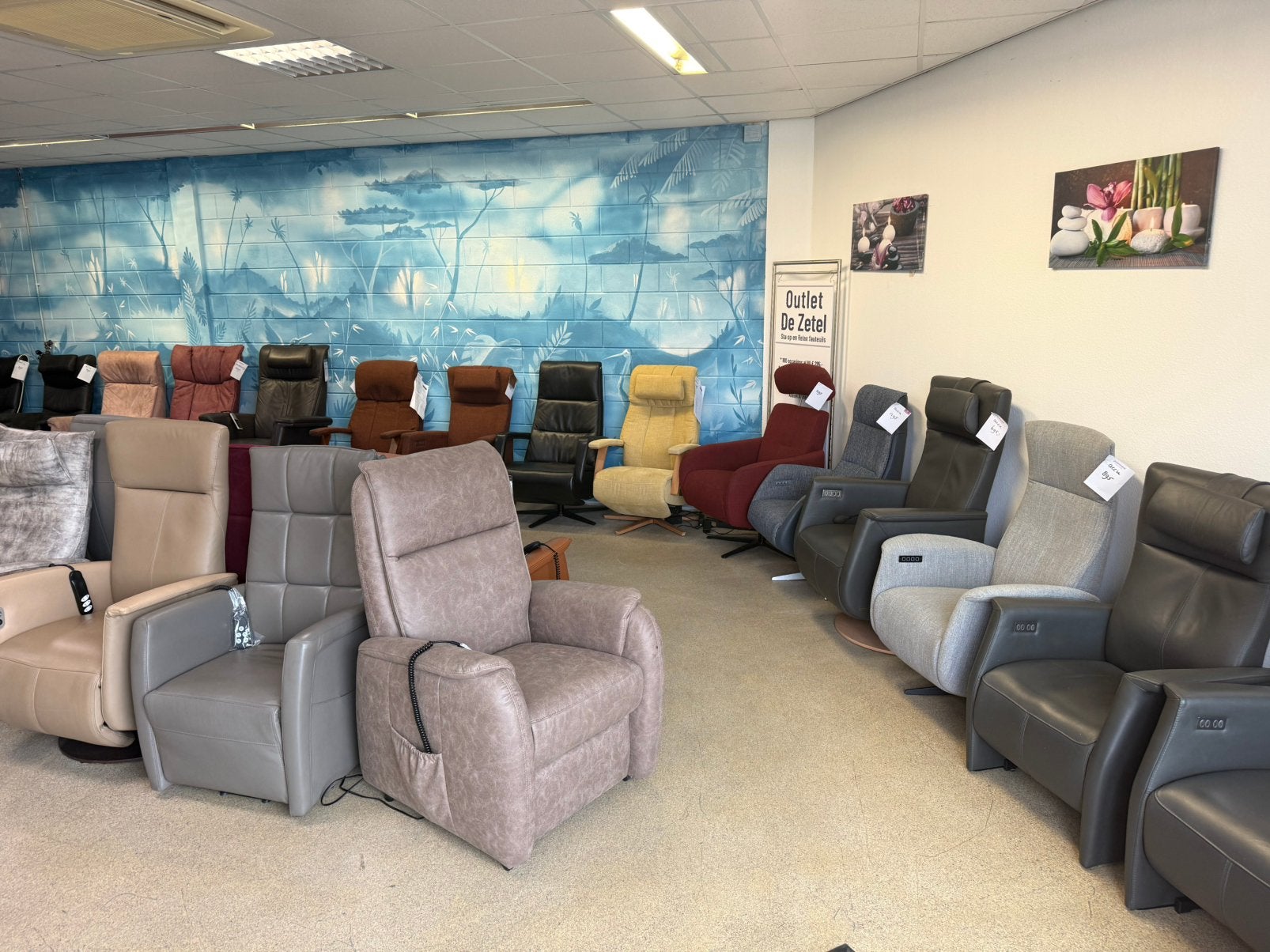 Meubelzorg tweedehands outlet sta op stoel relax fauteuils, Ophalen of Verzenden, Leer, Gratis bezorging regio Utrecht met garantie
