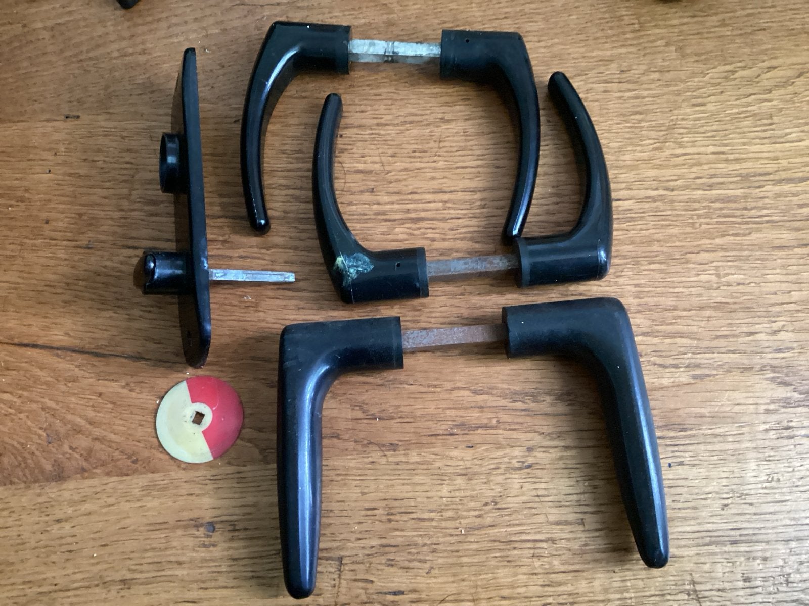 Vintage Philips Bakeliet Deurklinken en Onderdelen Jaren '70, Ophalen of Verzenden, Gebruikt, Overige materialen, Klink of Kruk