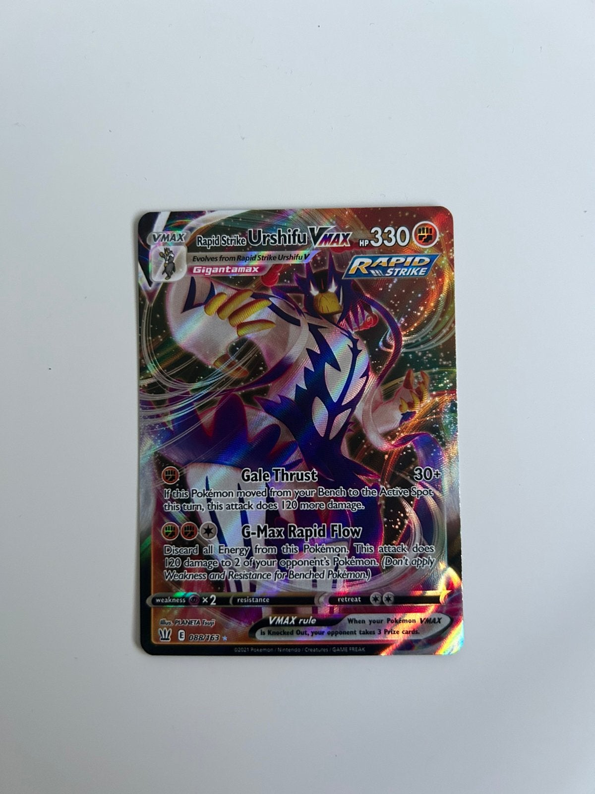 Urshifu Vmax Pokemon kaart, Ophalen of Verzenden, Zo goed als nieuw