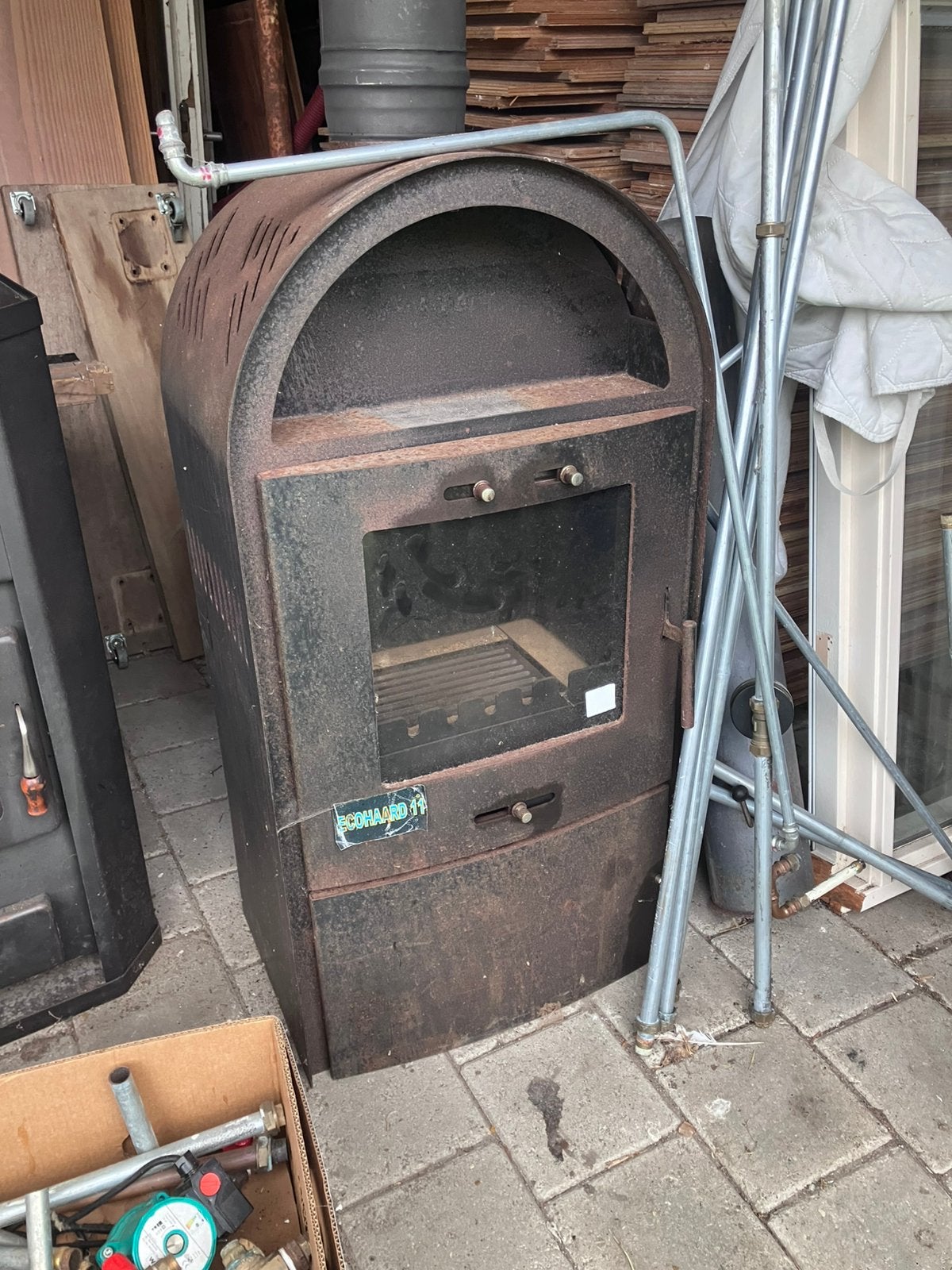 Cv houtkachel, Ophalen, Zo goed als nieuw, Hout, Houtkachel