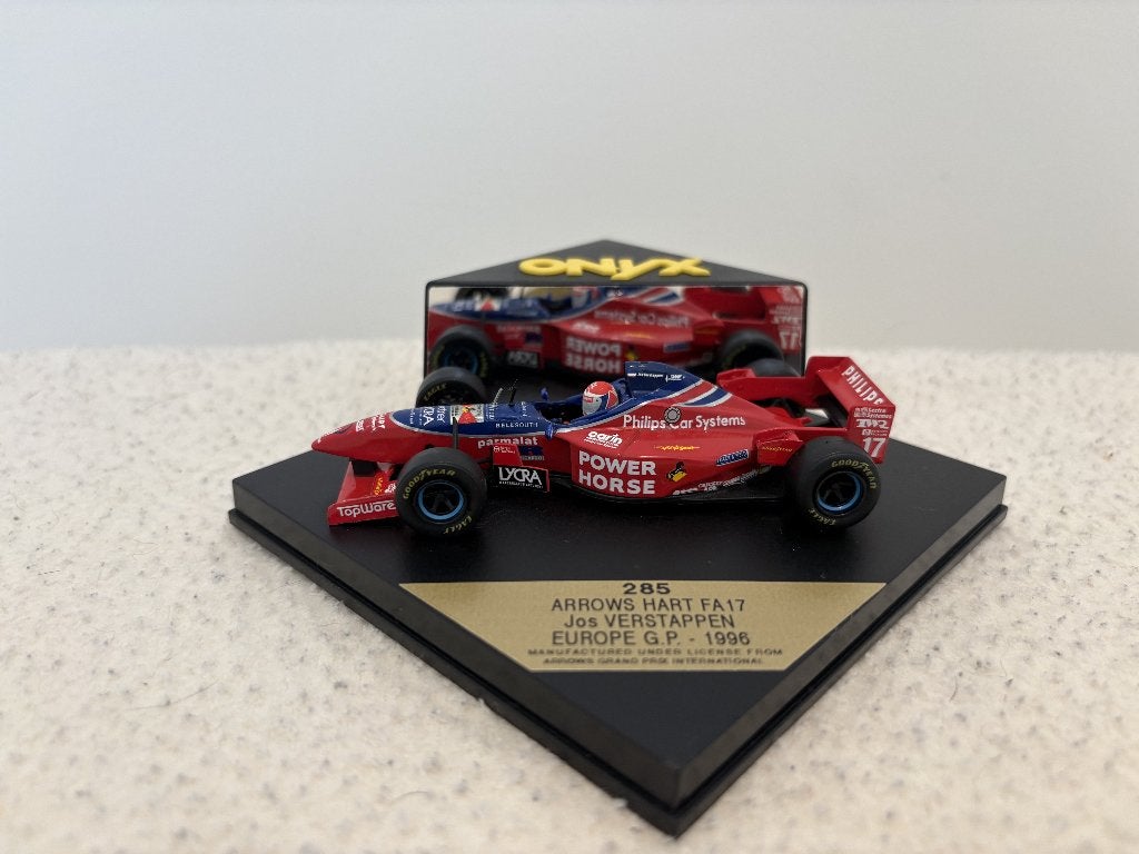Jos Verstappen Arrows Hart FA17 1996 – Onyx 1:43, Hobby en Vrije tijd, Ophalen of Verzenden, Zo goed als nieuw, Auto, Overige merken