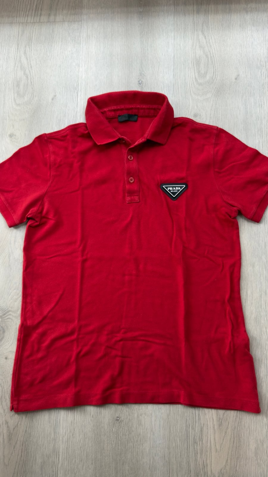 Prada Milano Polo Shirt Rood - Maat S, Kleding | Heren, Verzenden, Zo goed als nieuw, Maat 46 (S) of kleiner, Rood