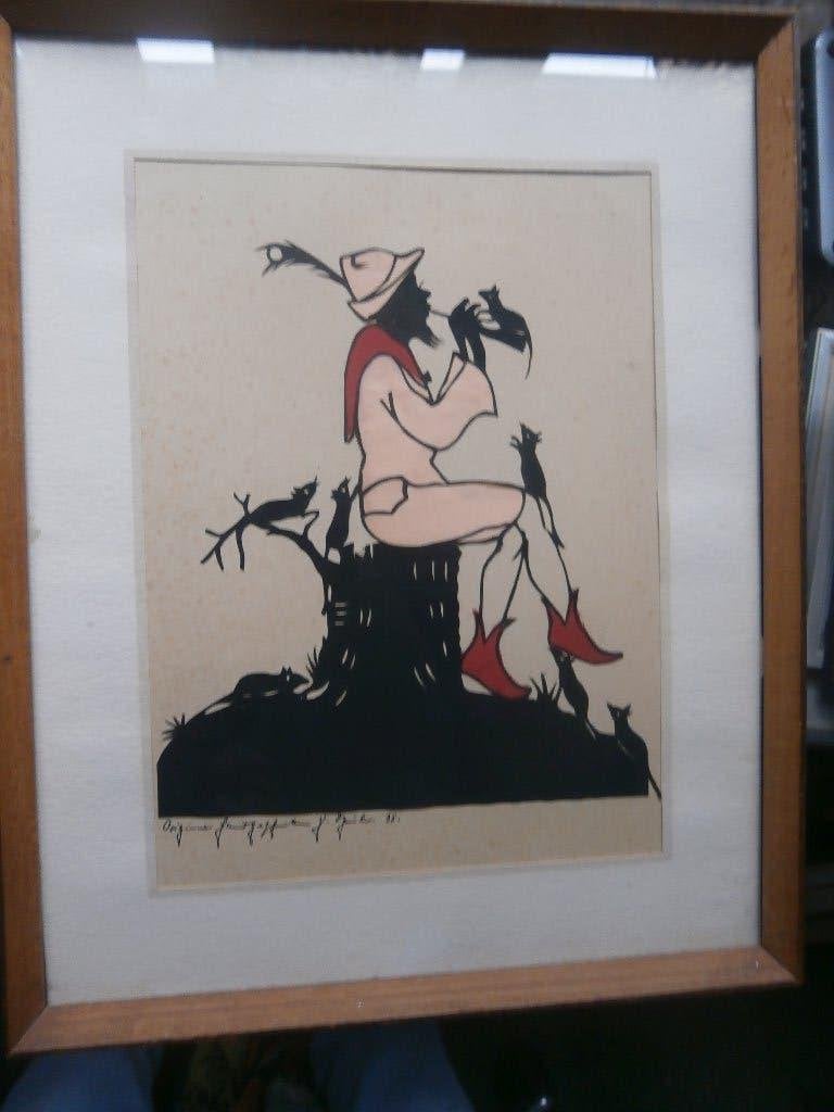 Mooie Knipkunst:Rattenvanger Van Hamelen, gesigneerd, Ophalen, Zo goed als nieuw, Overige onderwerpen