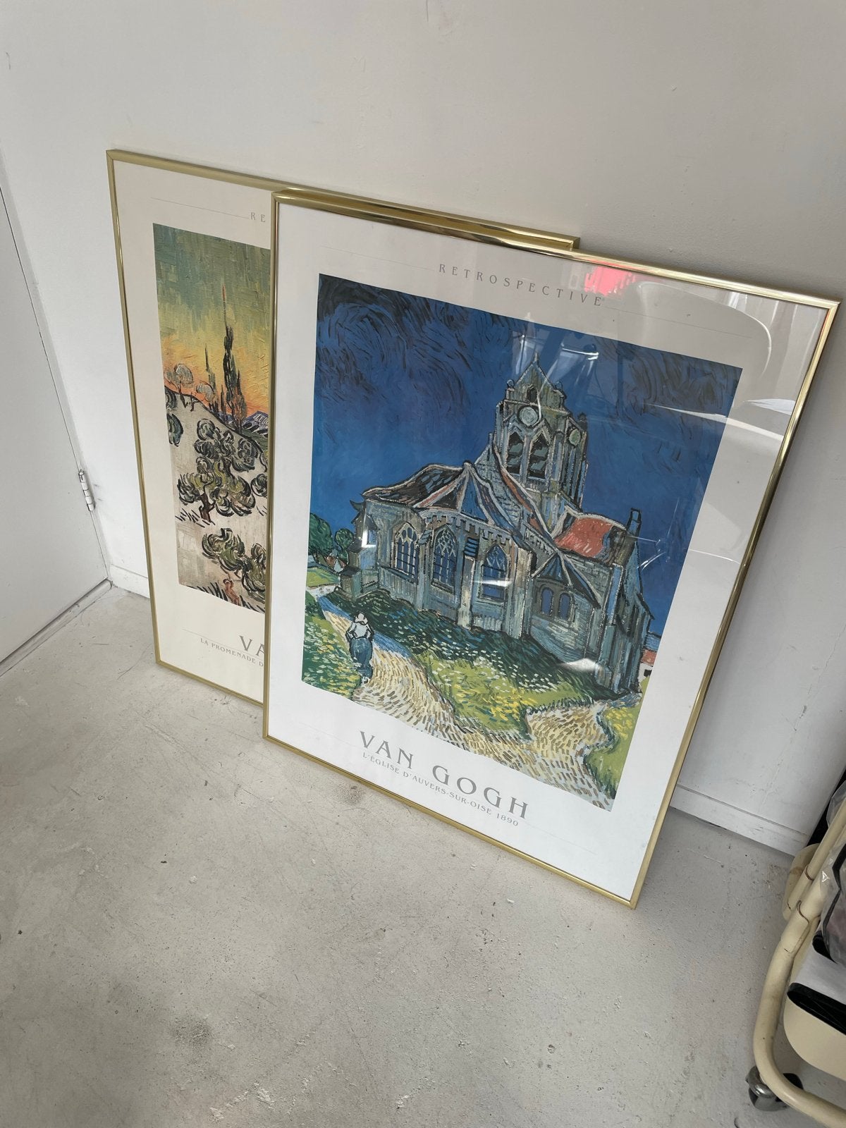 2x Grote gouden fotolijsten 60x80 cm, Ophalen, Gebruikt, Fotolijst, Goud