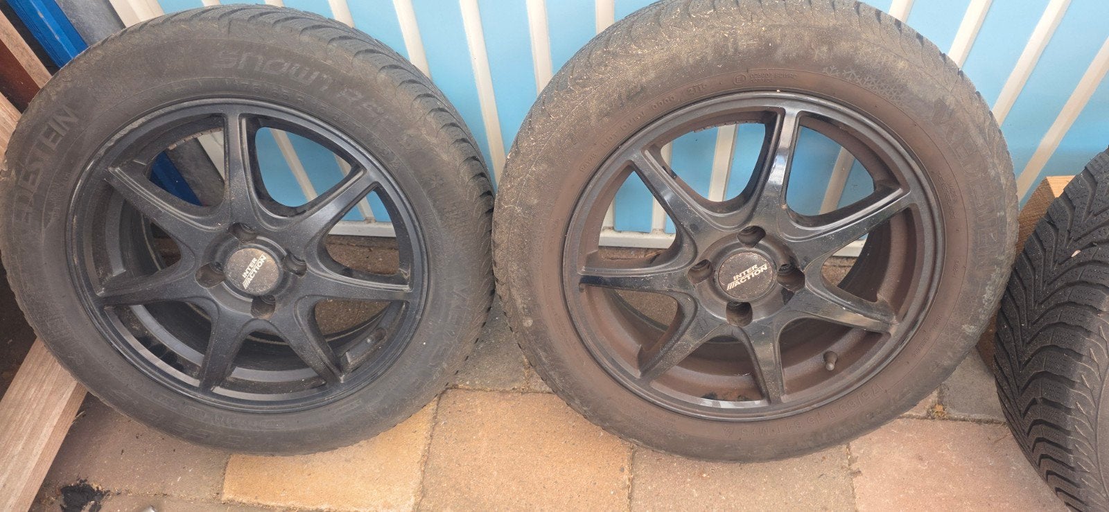 Lichtmetalen velgen met Vredestein winterbanden 175/65 R15, Ophalen, Gebruikt