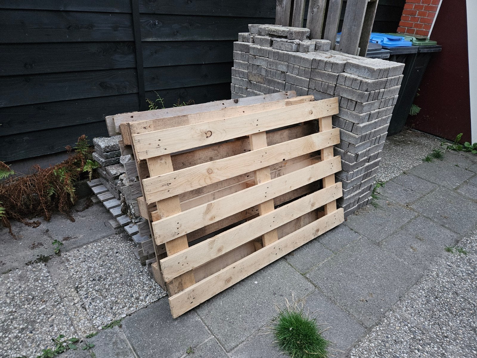 Pallets, Ophalen, Gebruikt, 50 mm of meer, Overige houtsoorten
