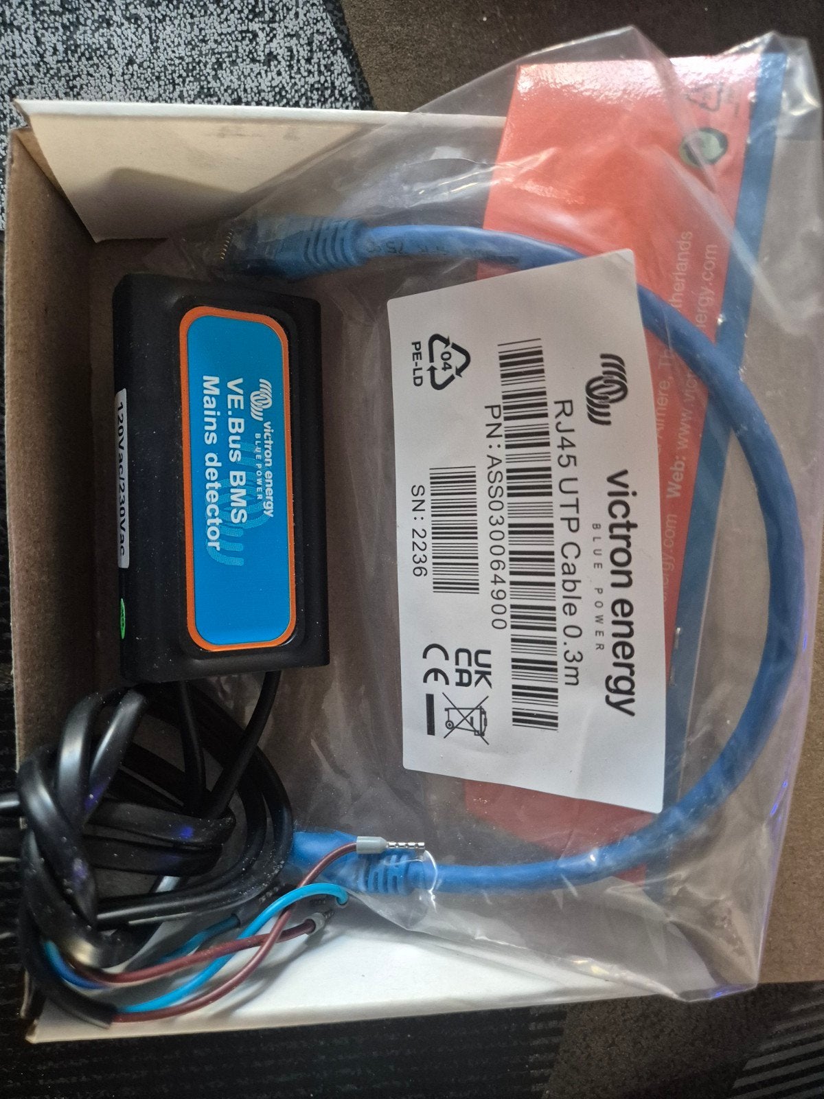 Victron Energy VE.Bus BMS Mains Detector met RJ45 kabel, Ophalen of Verzenden, Nieuw
