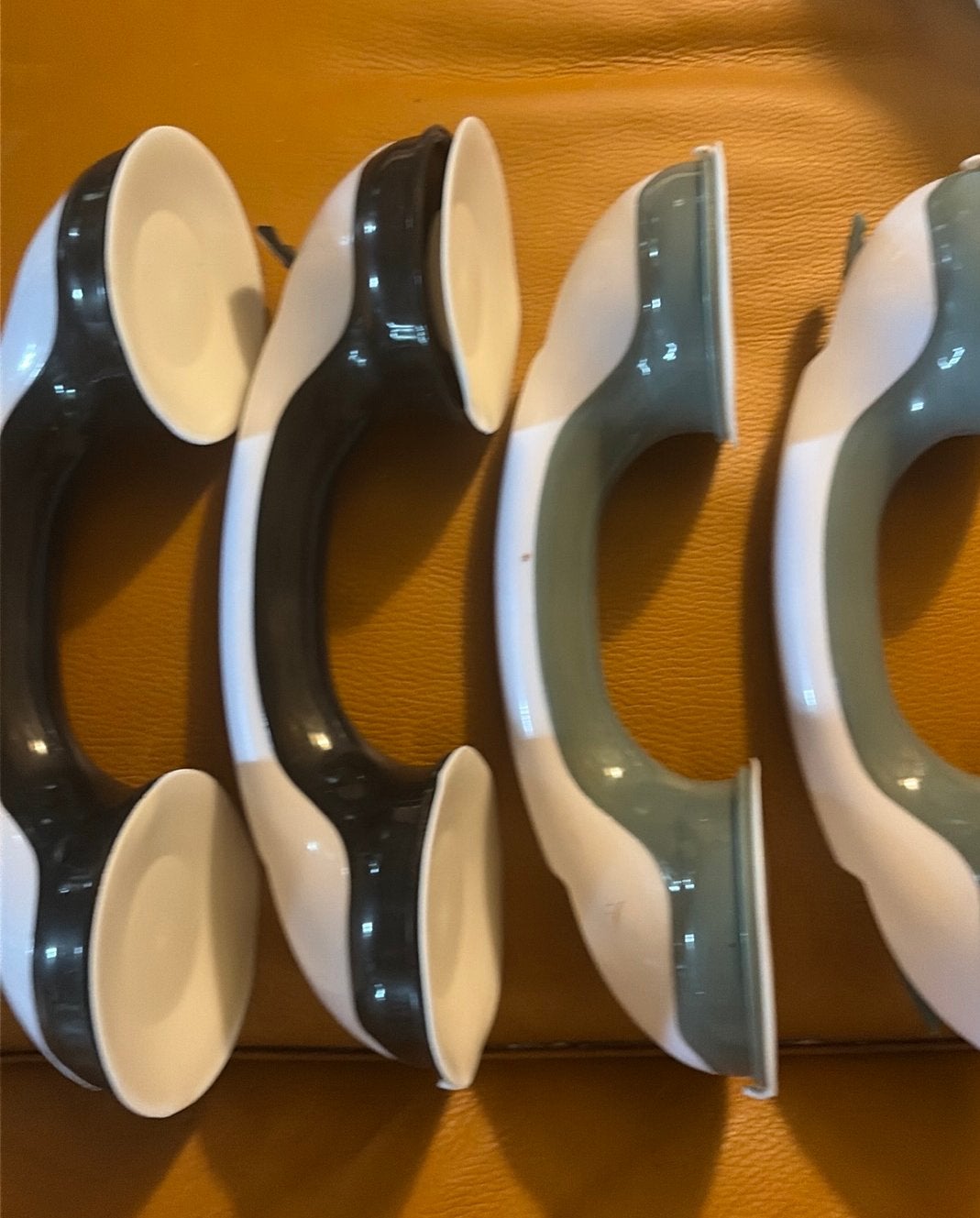 Set van 4 badkamer handgrepen met zuignappen, Ophalen of Verzenden, Gebruikt, Wit, Douche-accessoire