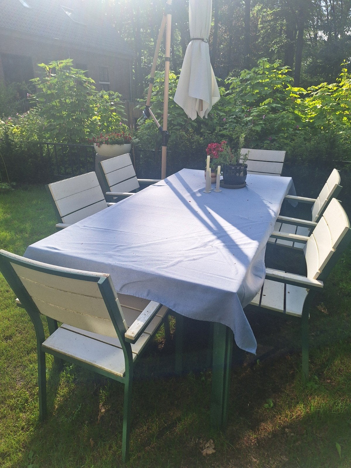 Tuinset 6 persoons, Ophalen, Gebruikt, 6 zitplaatsen, Aluminium