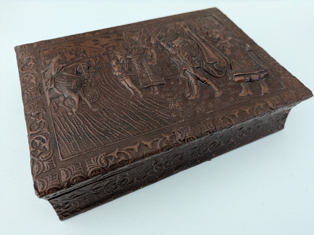 Vintage Sigarendoos met illustratie, Ophalen of Verzenden, Zo goed als nieuw, Tabaksdoos of Verpakking