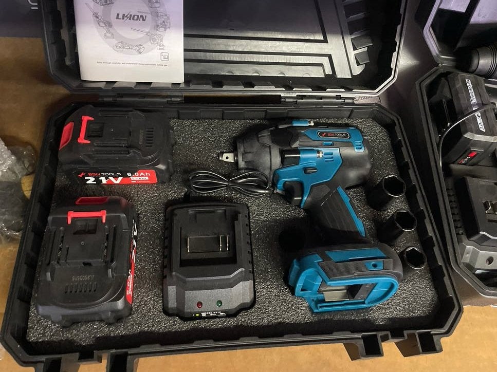 BSN Tools Accu Slagmoersleutel 21V met 2 accu's en lader, Ophalen, Nieuw, 600 watt of meer, Overige typen