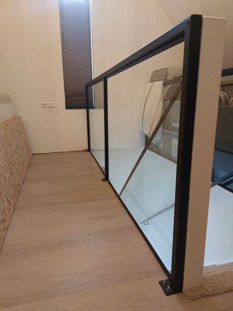 Glazen balustrade, Ophalen of Verzenden, Glasplaat, 160 cm of meer