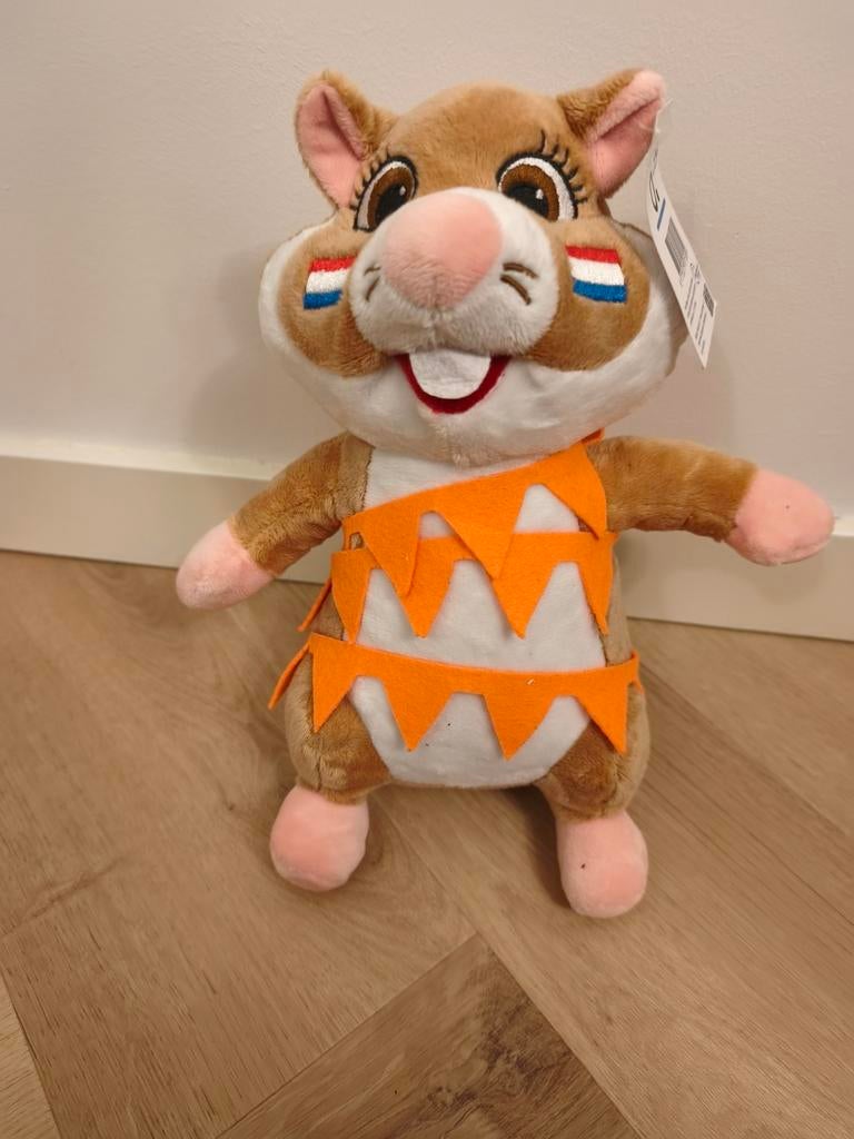 Oranje Hamster Knuffel albert heijn holland nieuw, Overige merken, Overige karakters, Hamster, Nieuw