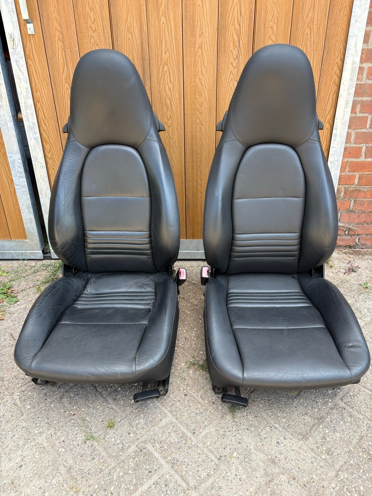 Porsche 996 stoelen zwart leer, Auto-onderdelen, Ophalen of Verzenden, Gebruikt, Porsche