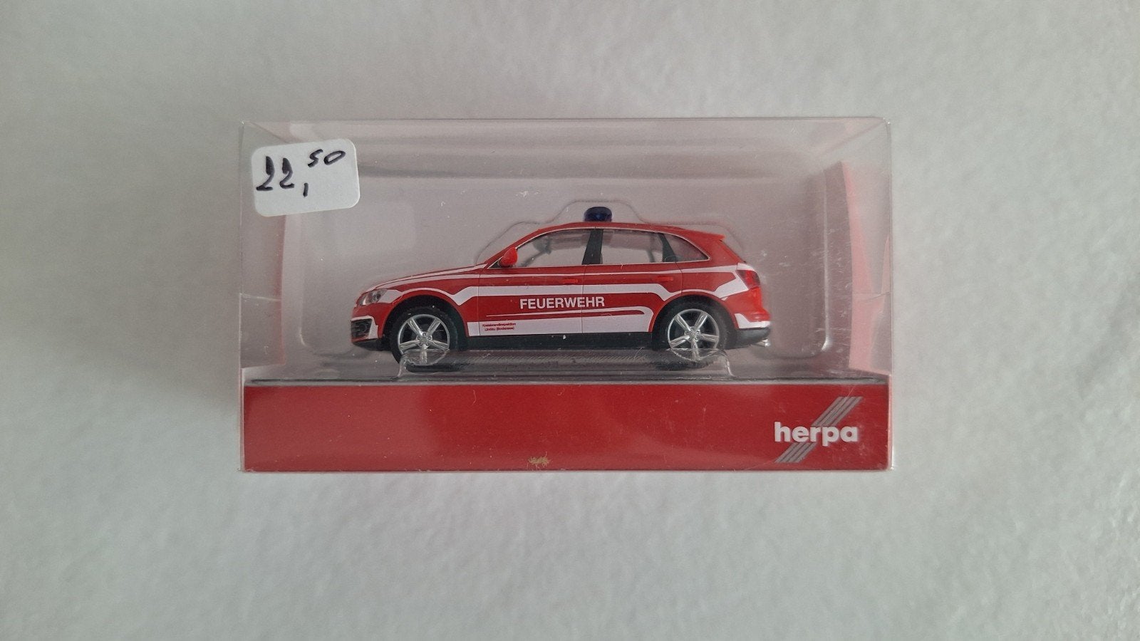 Herpa Audi Q5 'Feuerwehr' schaalmodel - Nieuw in doos, Ophalen of Verzenden, Nieuw