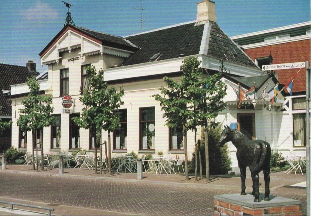 Ansichtkaart Warffum, Cafe-Restaurant-Slijterij Spoorzicht, Ophalen of Verzenden, 1980 tot heden, Ongelopen, Groningen
