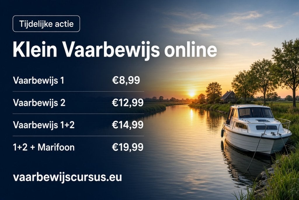 Online cursus Klein Vaarbewijs 1 | theorie € 8.99, Ophalen, Alpha, Nieuw, Overige niveaus