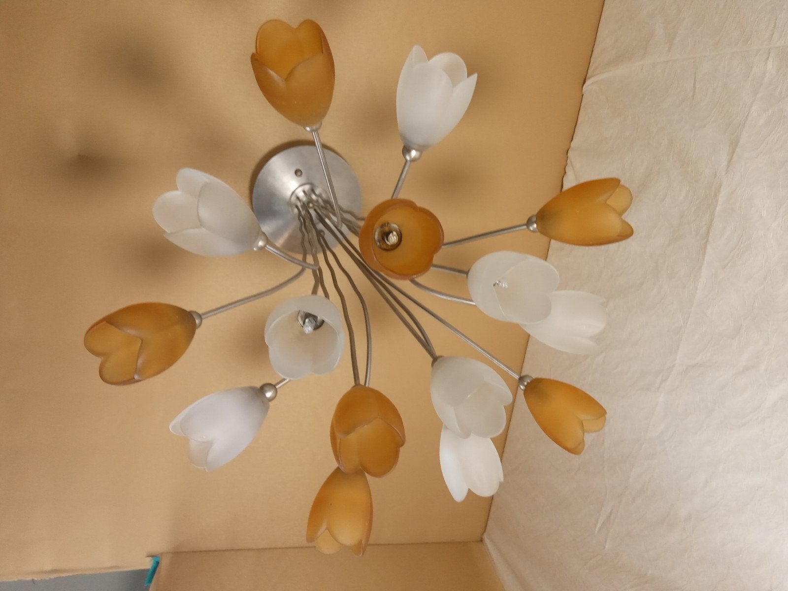 harco loor design lamp tulpen opaalglas diverse kleuren, Ophalen, Design, Zo goed als nieuw, Glas