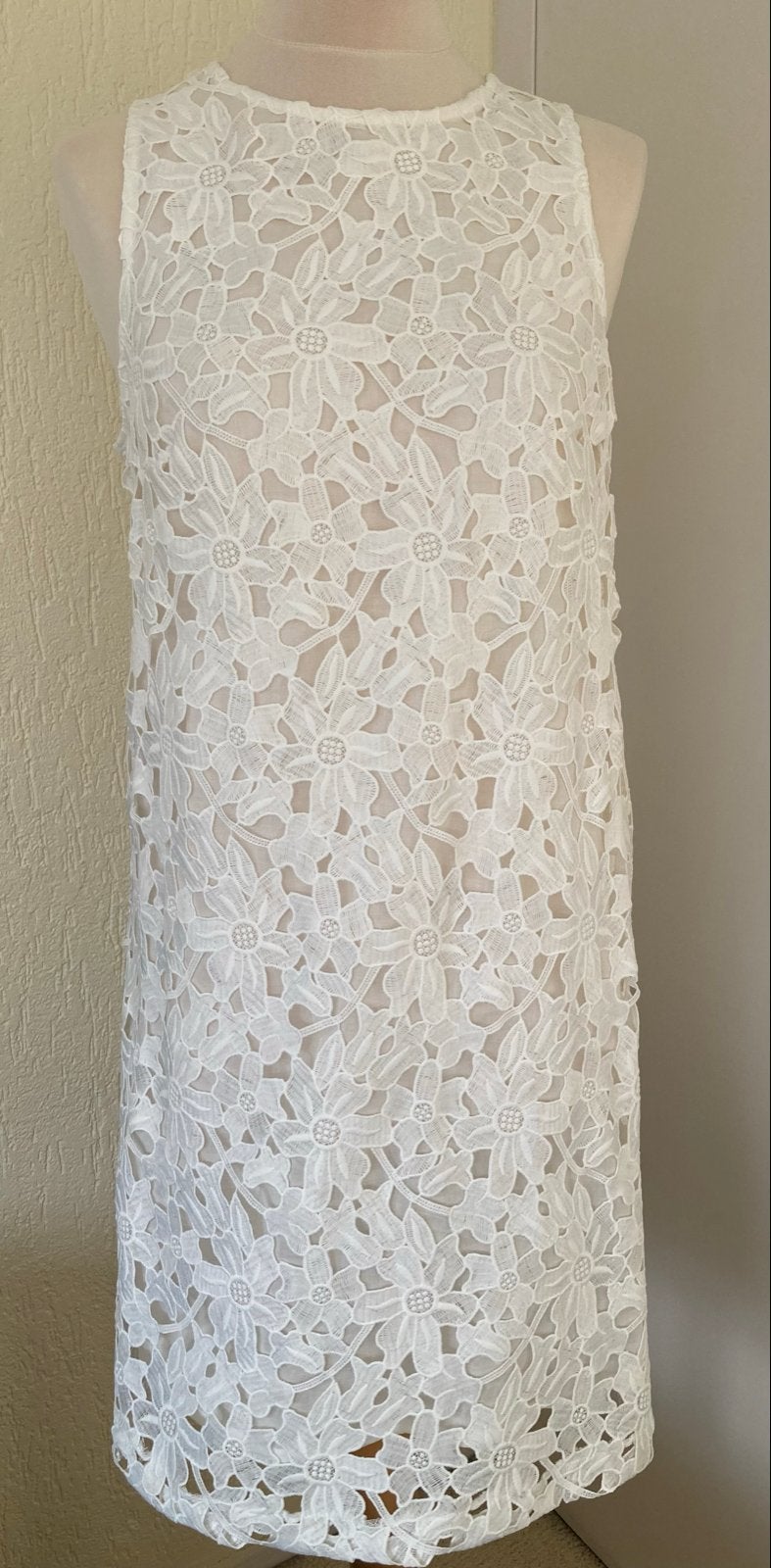 Nieuwe Mango Roomwitte Guipure Kanten Jurk Maat M, Maat 38/40 (M), Verzenden, Wit, Nieuw