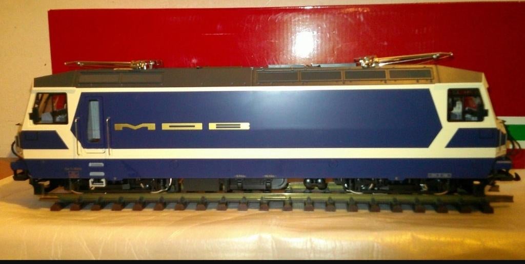 LGB 20420 Digitale MZS MOB E-Lok Locomotief met boekje OVP, Gebruikt, Ophalen of Verzenden, LGB, Gelijkstroom