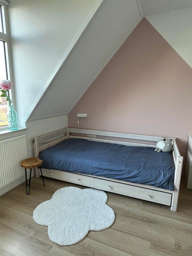 GRATIS 🤴 🎉 Flexa bed met hoogslaper onderdelen, Huis en Inrichting, Slaapkamer | Bedden, Gebruikt, Eenpersoons, 90 cm, 200 cm