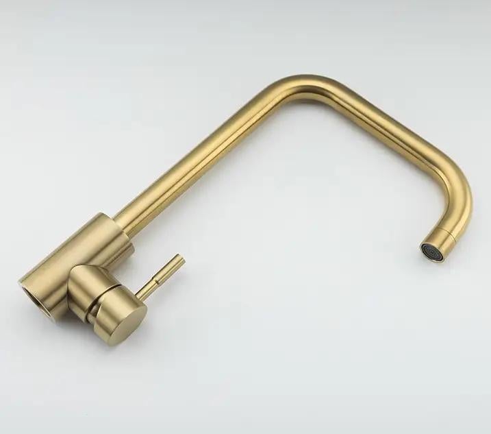 Keukenkraan GOUD Glans Design mengkraan ook zwart en rvs