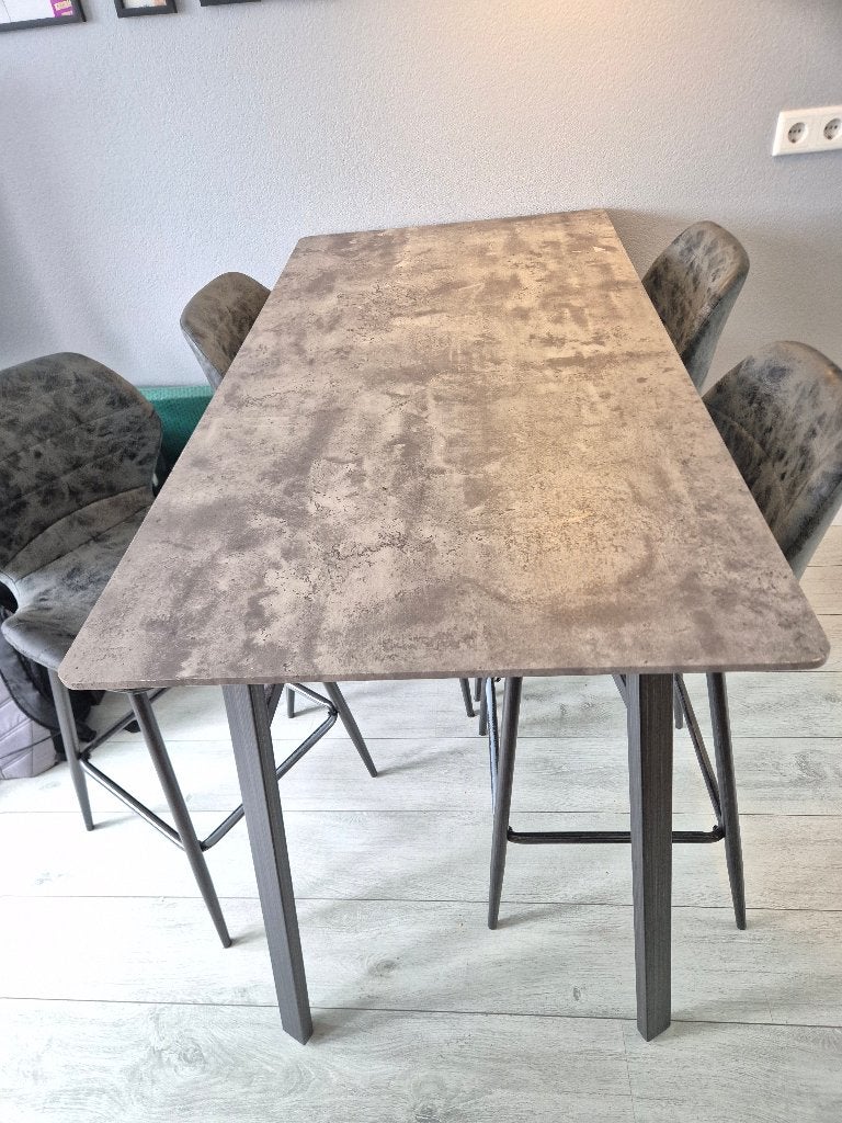 Eettafel incl. Eetstoelen, Huis en Inrichting, Tafels | Eettafels, Ophalen, Gebruikt, 50 tot 100 cm, 100 tot 150 cm
