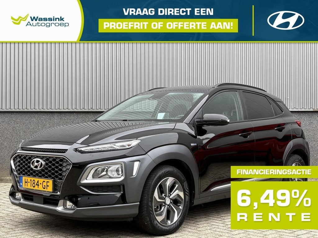 Hyundai Kona GDI 141pk HEV 2WD Fashion | Head-Up Display | A, Auto's, Hyundai, Stof, Gebruikt, 2 kWh, Origineel Nederlands
