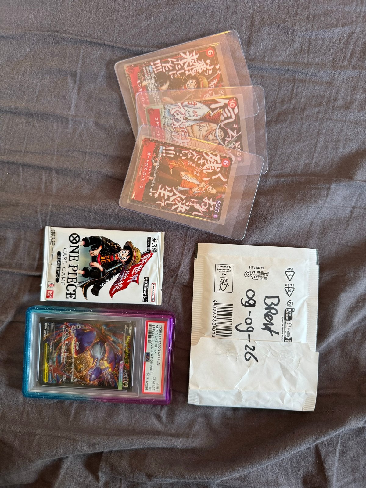 PSA 10 Mega Latias & One Piece Promos (los/sealed), Ophalen of Verzenden, Nieuw, Meerdere kaarten